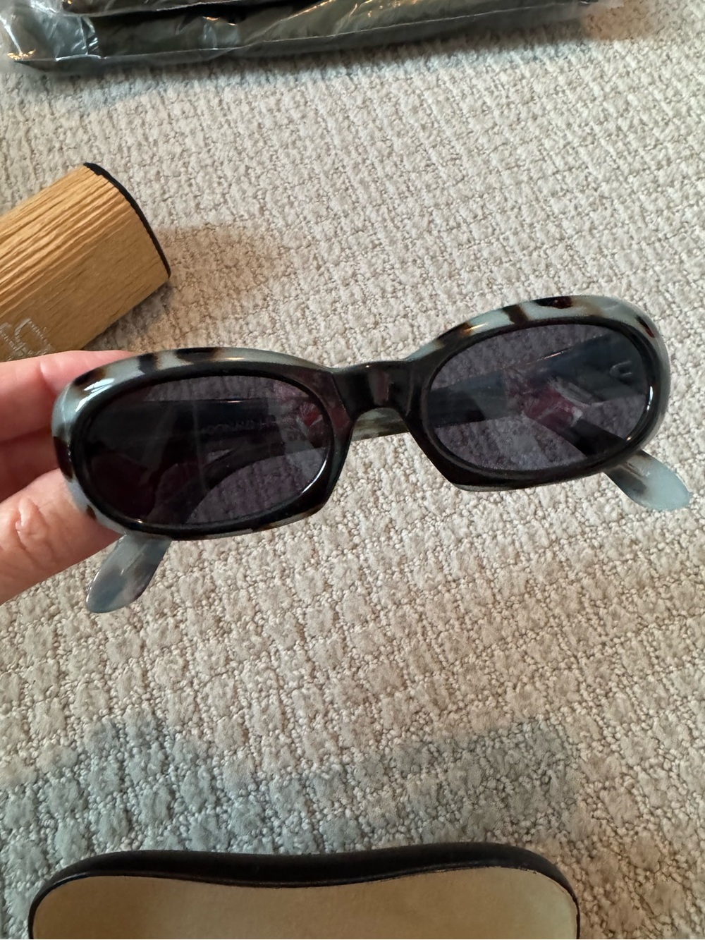 Donald Pliner Classic Oval Tortoiseshell Sunglasses -